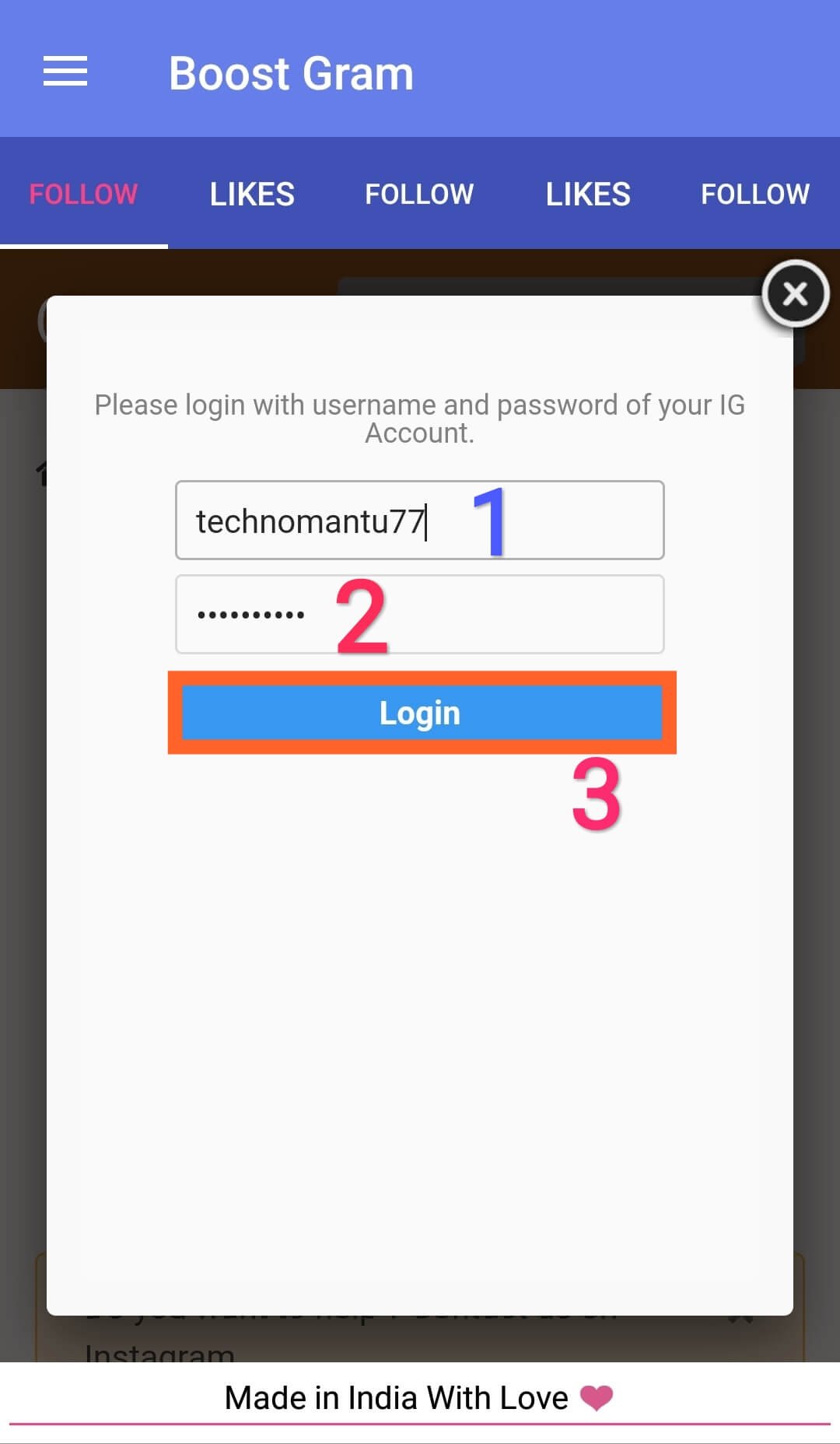 Login Instagram Account