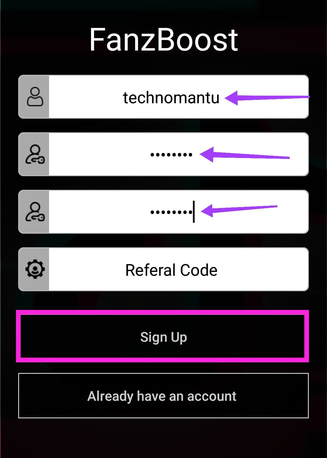 Create Account