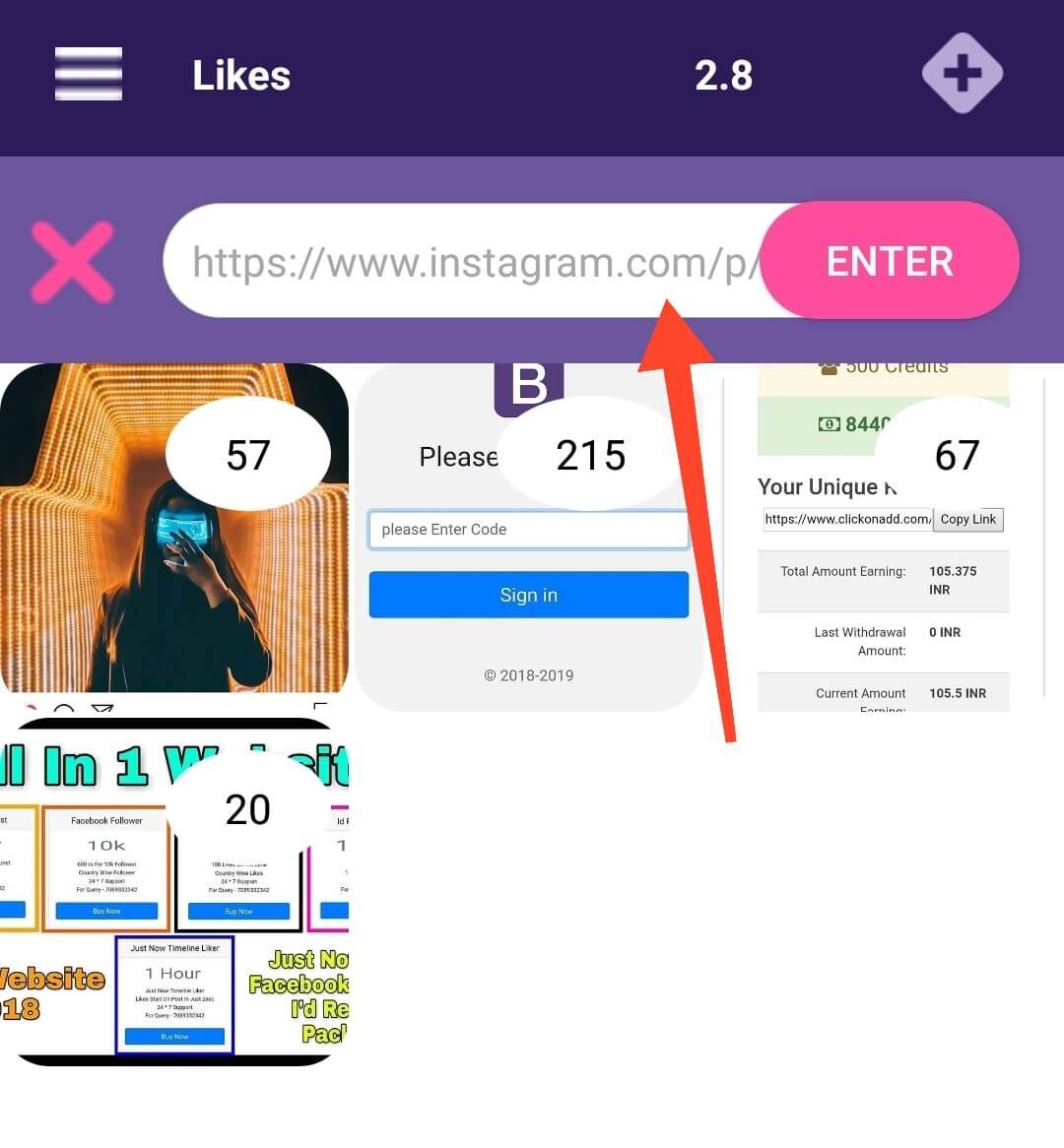 enter instagram photo url