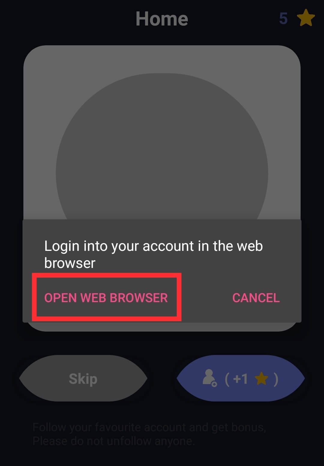 Open Web Browser