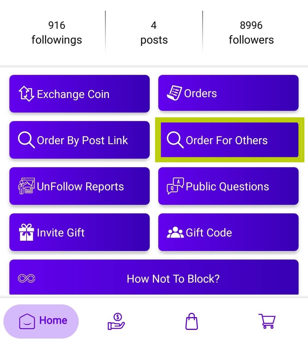 Order Followers For Order